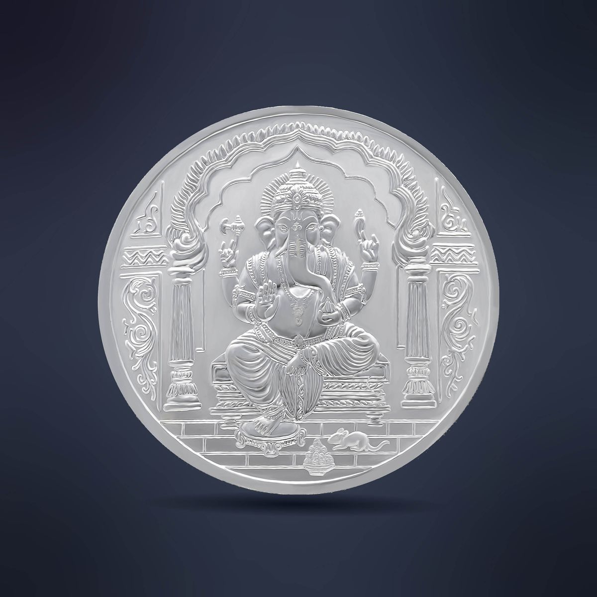 50 gm Ganesha Silver Coin Shop Now at Bhima Gold