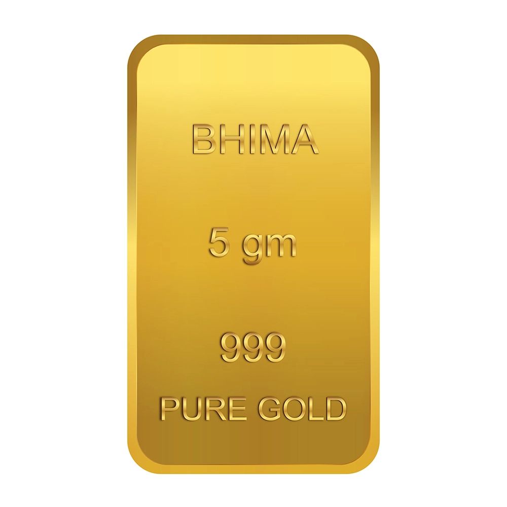 5 gm 24KT (999) Pure Gold Bar Shop Now at Bhima Gold