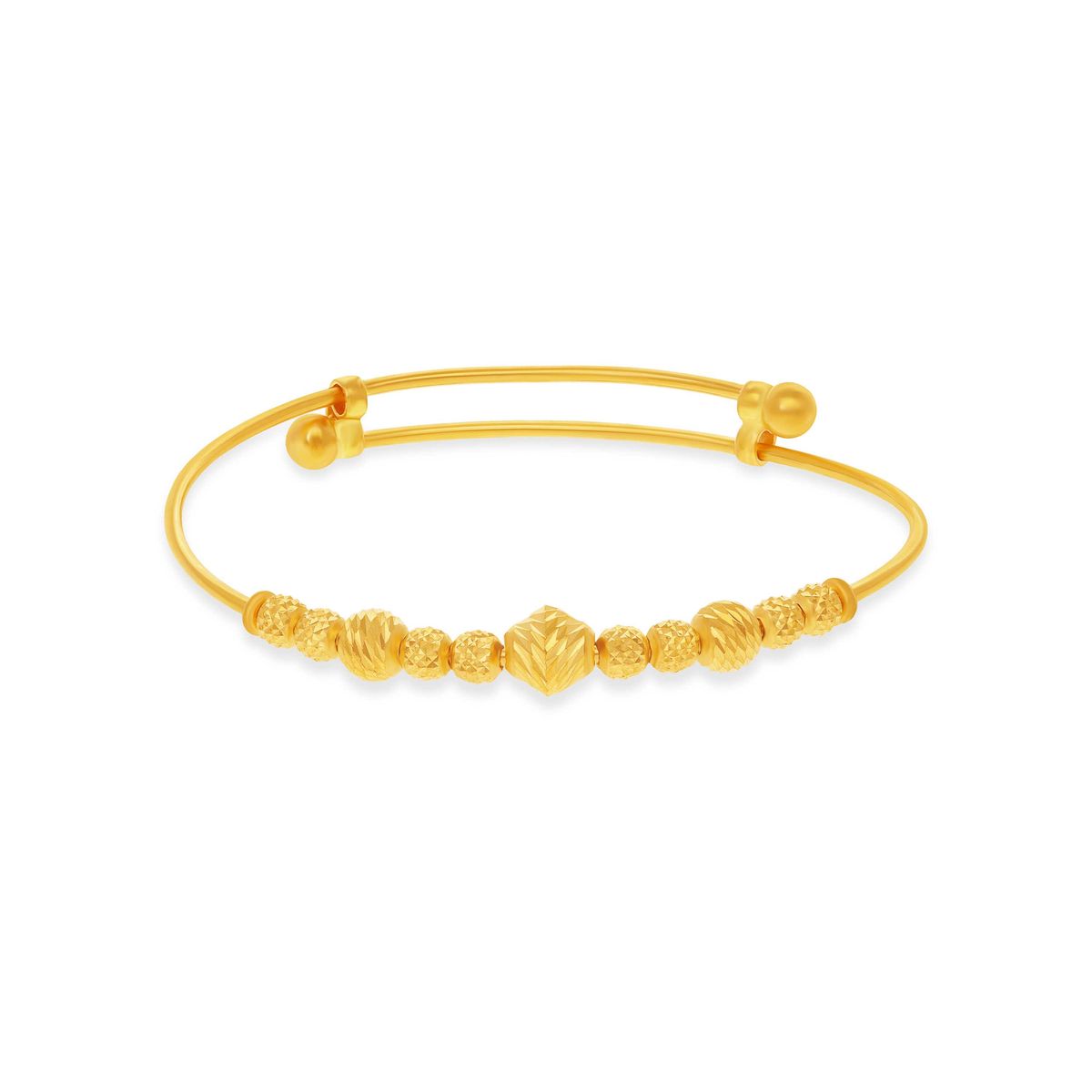 Adjustable Elegant 22KT Gold Baby Bangle