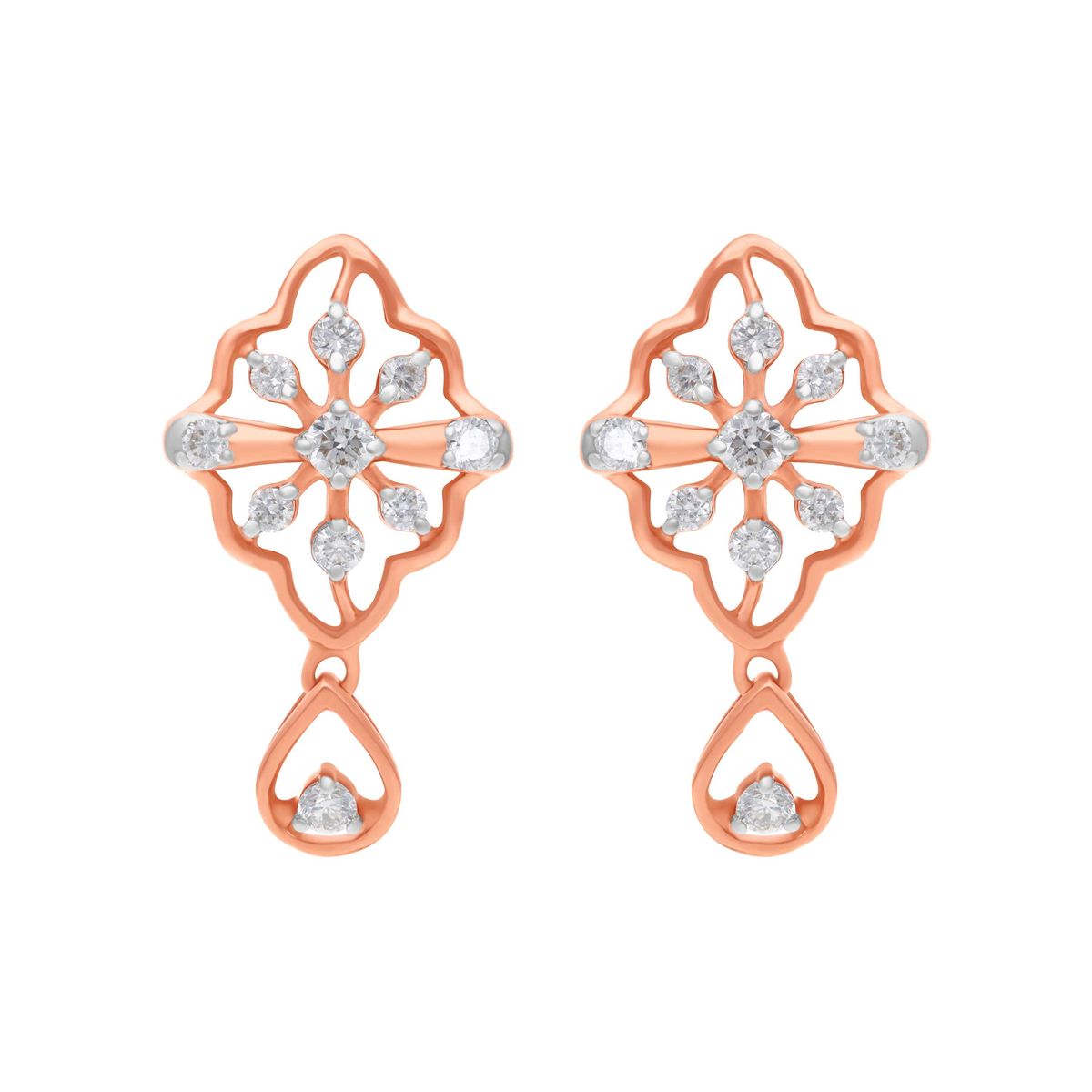 Nuance 14kt Gold Natural Diamond Icon Studs main image 0